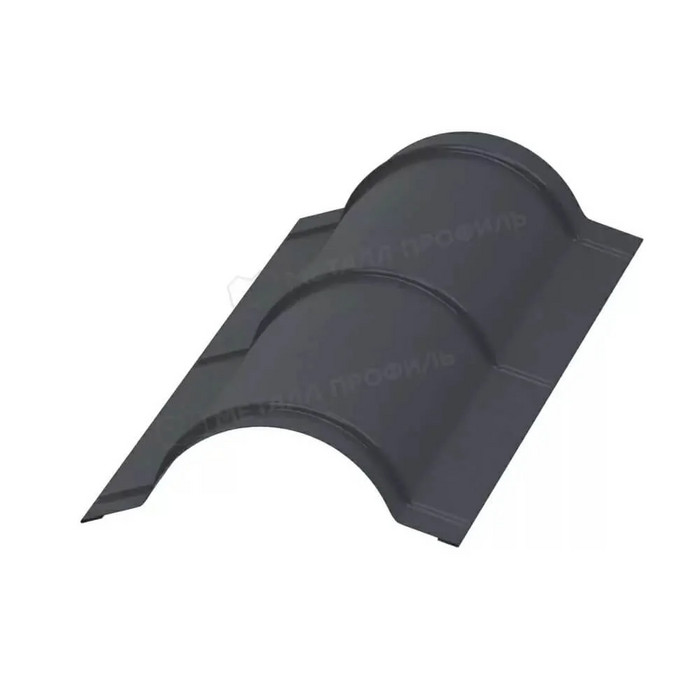 Планка конька круглого R110х2000 (ПЭ-01-9010-0.45)